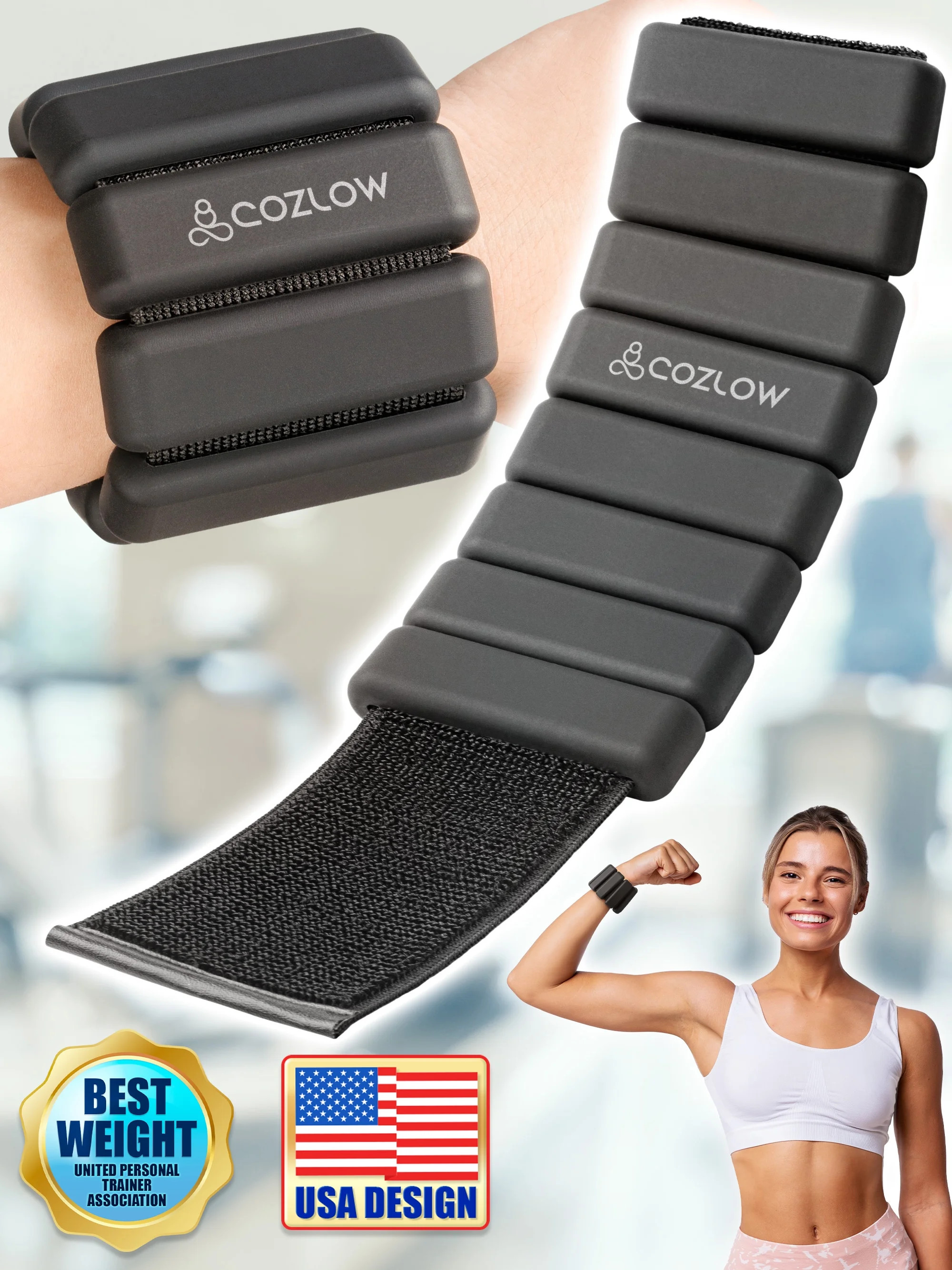 Cozlow Ankle & Wrist Weights for Men & Women, Adjustable Workout Bands, Weighted Bracelets, 1 Pai... | Walmart (US)