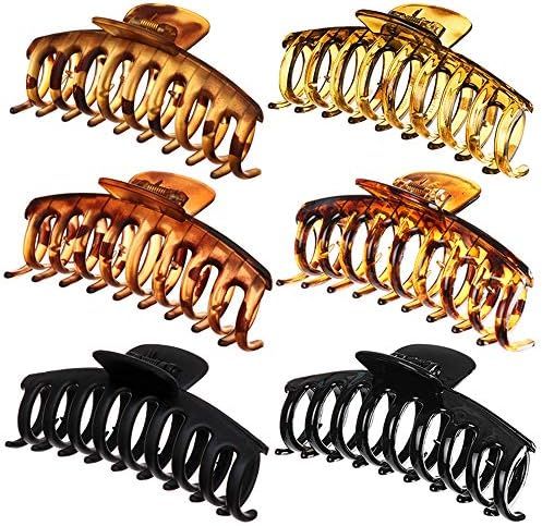 Claw Clips Large Hair Claw Clip Leopard Print Jumbo Hair Jaw Clip Tortoise Claw Clip for Women Lo... | Amazon (US)