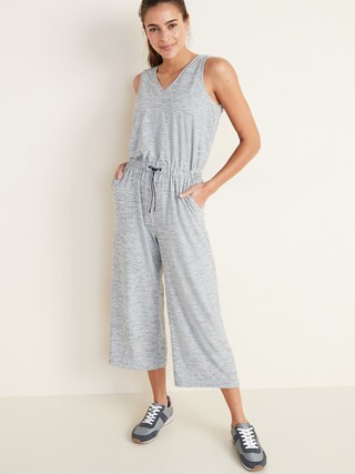 Breathe ON V-Neck Wide-Leg Jumpsuit for Women | Old Navy (US)