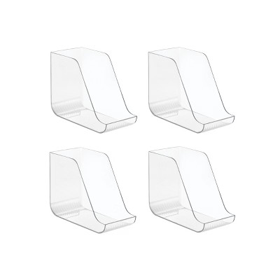 mDesign Plastic Kitchen Storage Organizer Container Bins - 4 Pack - Clear | Target