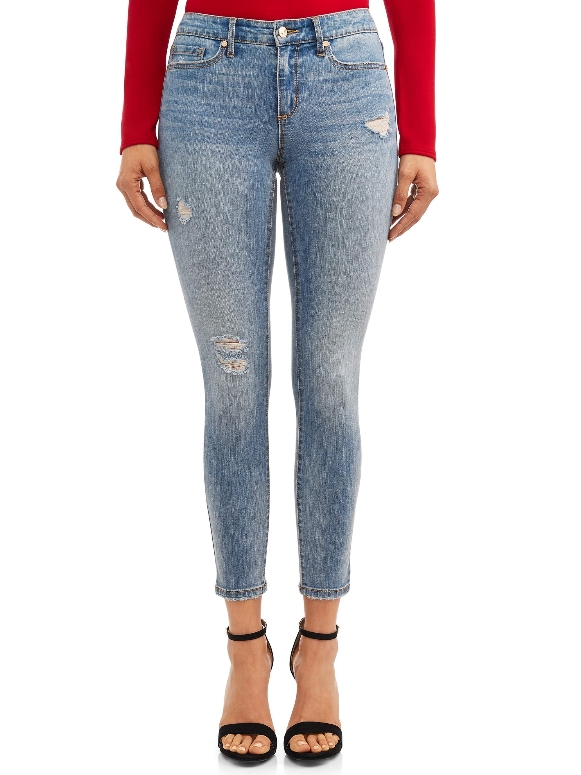 Sofia Jeans by Sofia Vergara - Sofia Jeans Sofia Skinny Distressed Mid Rise Stretch Ankle Jean Wo... | Walmart (US)