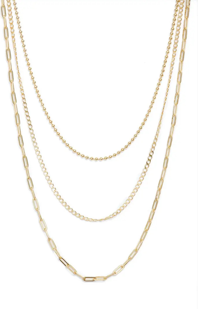 Three-Row Layered Chain Necklace | Nordstrom