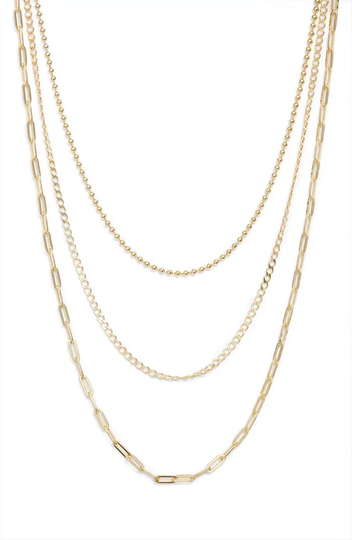 Three-Row Layered Chain Necklace | Nordstrom