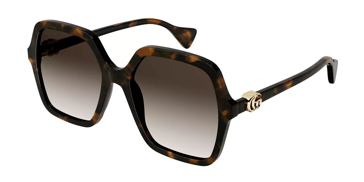 Gucci GG1072SA Asian Fit 002 Womenâs Sunglasses Tortoiseshell Size 56 - Free RX Lenses | SmartBuyGlasses Global