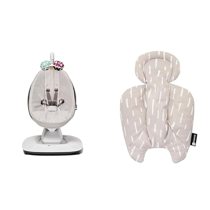 4moms MamaRoo Multi-Motion Baby Swing and Reversible Plush Newborn Insert Bundle, 5 Motions, Blue... | Amazon (US)