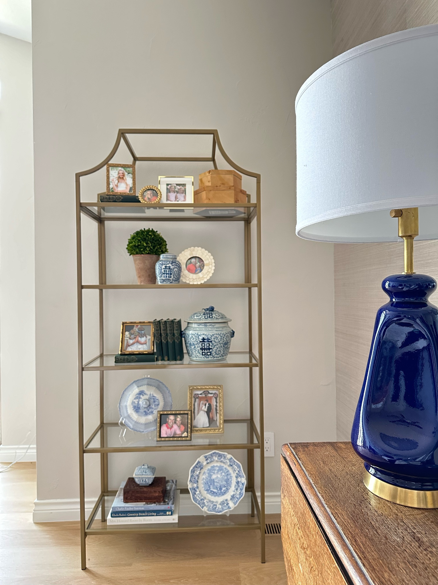 Love this little nook in our bedroom!  The shelves are such a great price!!  My blue lamps are 💙💙💙

#LTKStyleTip #LTKGiftGuide #LTKHome