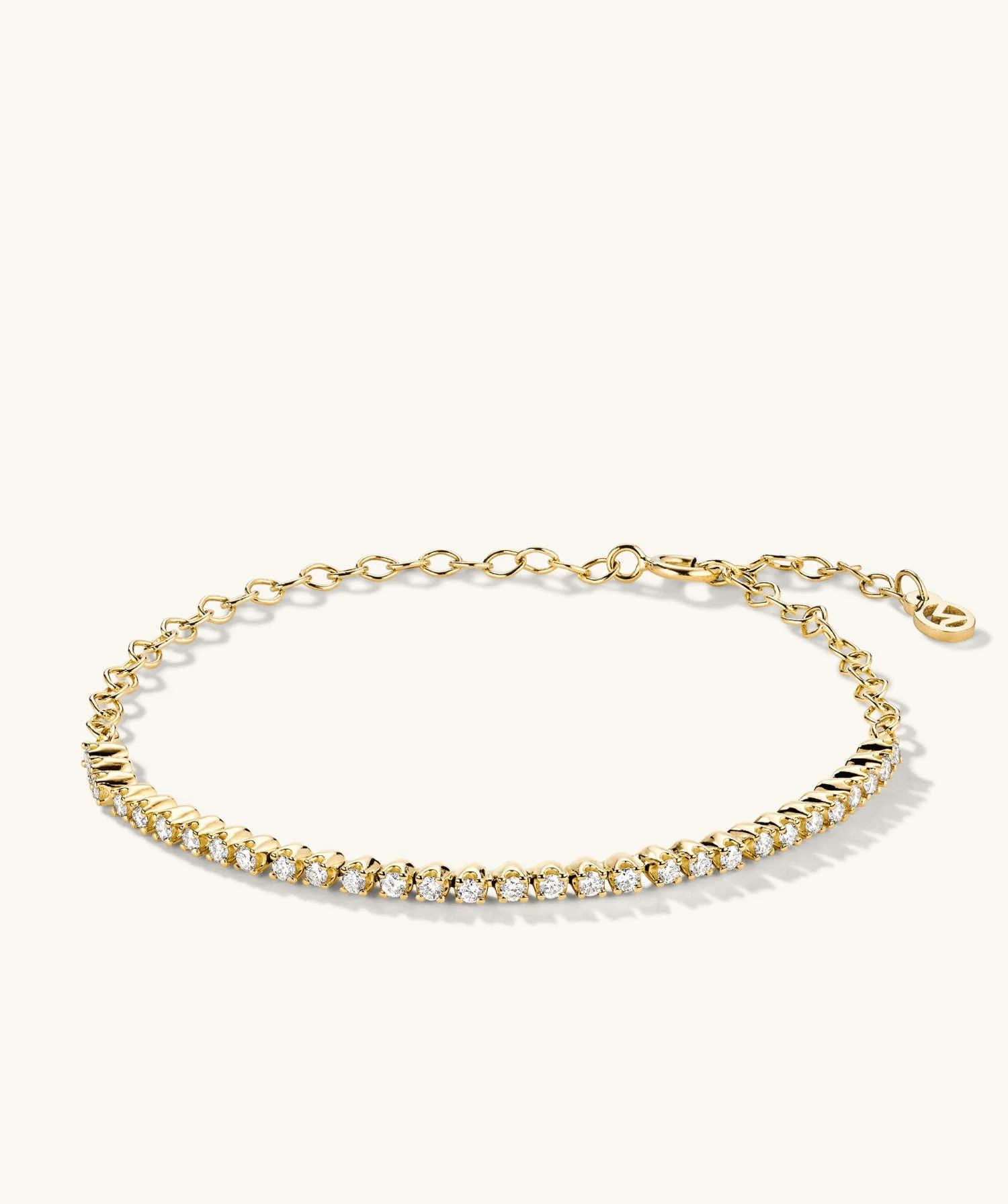 14k Gold Diamond Half Tennis Bracelet - Jewelry | Mejuri | Mejuri Fine Crew
