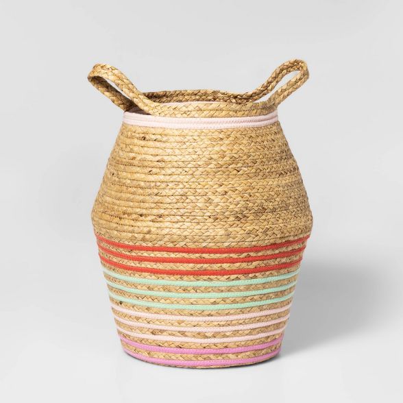 Water Hyacinth and Coiled Rope Stripe Bin - Pillowfort™ | Target