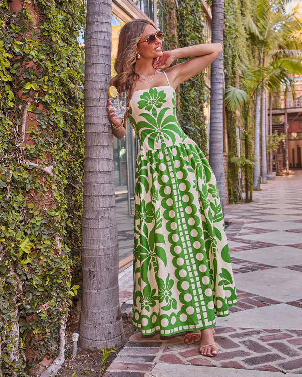 Resort Radiance Floral Tropical Print Maxi Dress | VICI