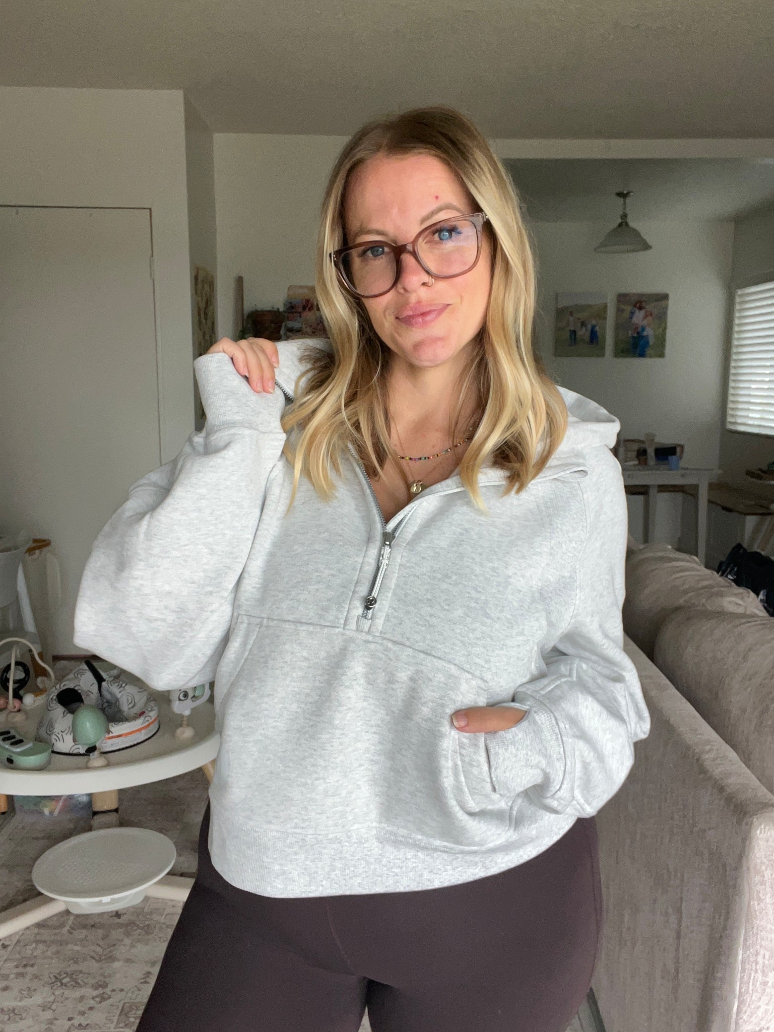 My all time fav half zip hoodie 😍 true to size! I’m in the M/L 

#LTKmomlife #LTKMidsize #LTKSaleAlert
