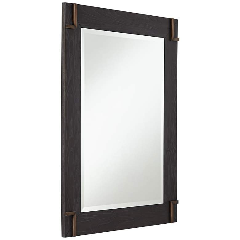 Bronson Matte Dark Bronze 28" x 36" Rectangular Wall Mirror - #755X8 | Lamps Plus | Lamps Plus
