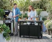 Garden Storage | Unity BBQ Table Storage Double | Keter | Debenhams UK