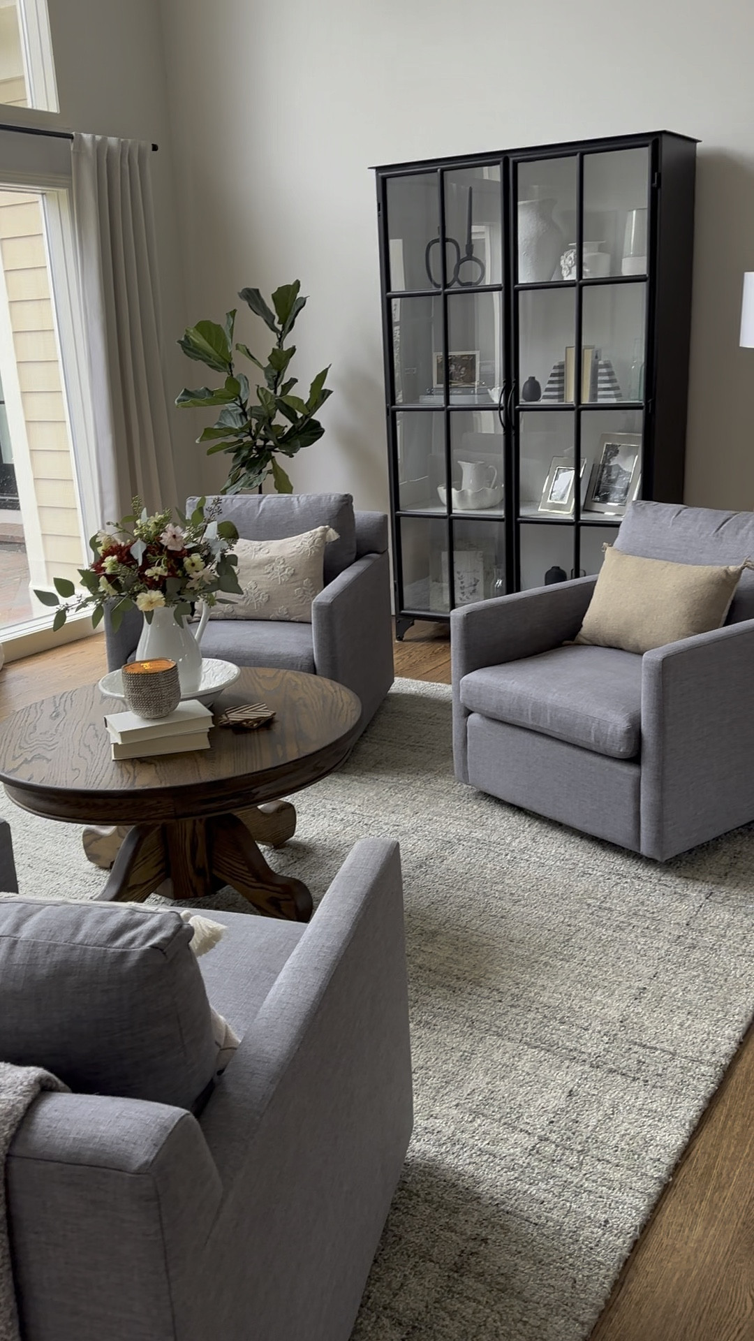 Cozy coffee room with swivel chairs and modern hutch 

#LTKhome
