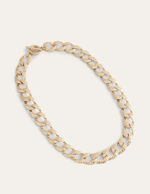 Hammered Chain Necklace - Gold | Boden (US)