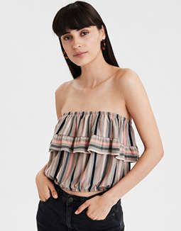 AE Ruffle Bubble Top | American Eagle Outfitters (US & CA)