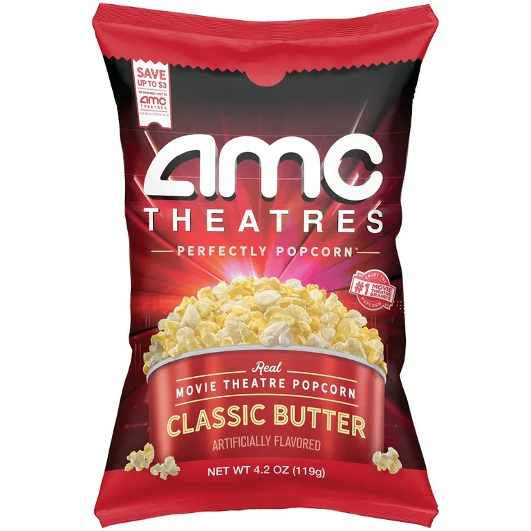 AMC Theatres Ready to Eat Popcorn, Classic Butter | Walmart (US)
