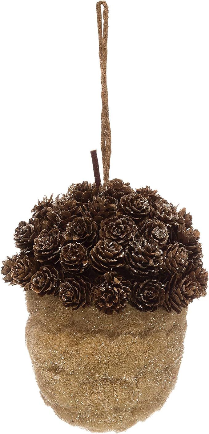 Creative Co-Op Sisal Ornament with Pinecone Accent Acorns, Natural | Amazon (US)