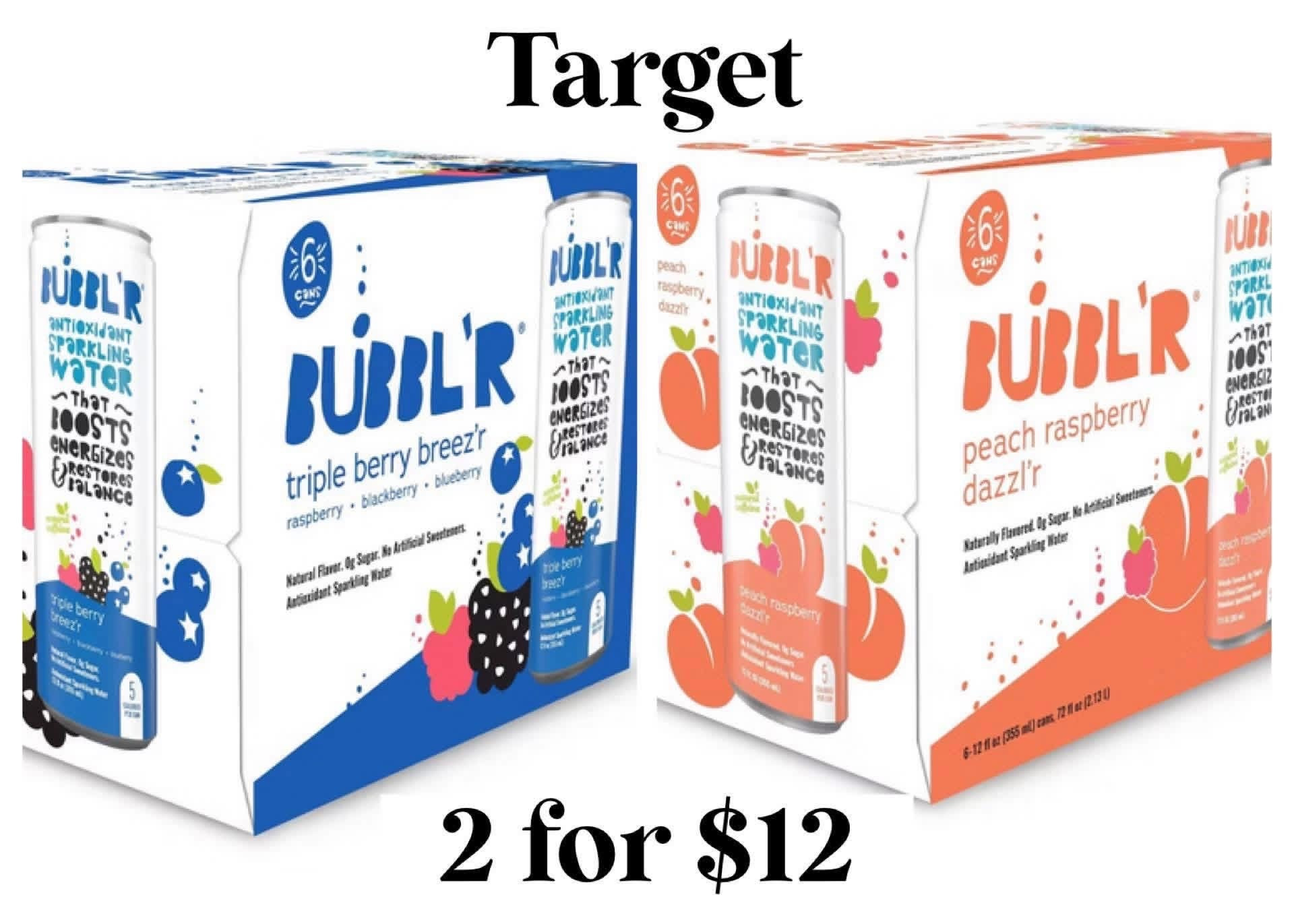Target has Bubblr 6 Packs on sale 2 for $12 today! Great deal, and it doesn’t happen often 🙌🏻 Excellent time to stock up - these are so tasty!

#LTKHome #LTKfoodie #LTKSaleAlert