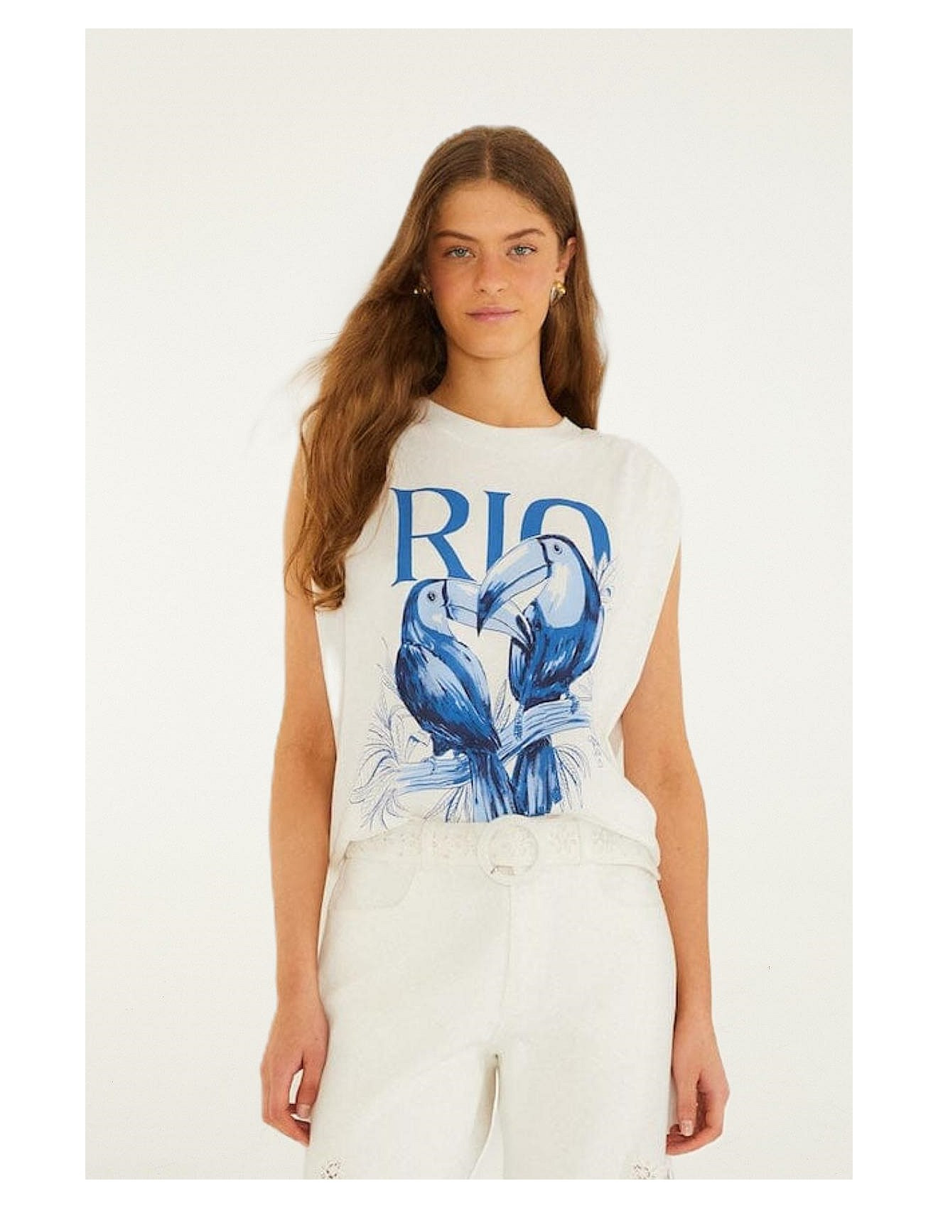 TOUCAN RIO SHOULDER PADS TANK TOP | David Jones (Australia & New Zealand)