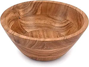Samhita Acacia Wood Salad Bowl, Perfect for Salad, Vegetables Salad Bowl & Decorative Centerpiece... | Amazon (US)