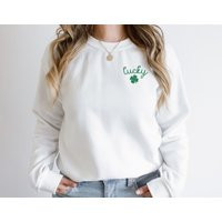 Lucky Shamrock Sweatshirt, St. Patricks Day St Paddys Shirt, Pats Pocket | Etsy (US)
