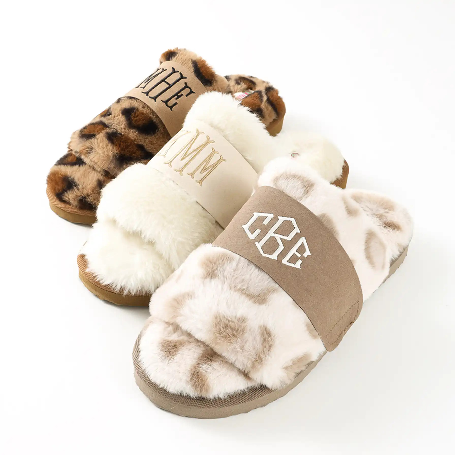 Monogrammed Fuzzy Slippers | Marleylilly