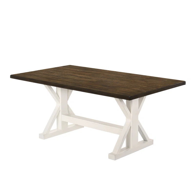 Anze 72'' Solid Wood Trestle Dining Table | Wayfair North America