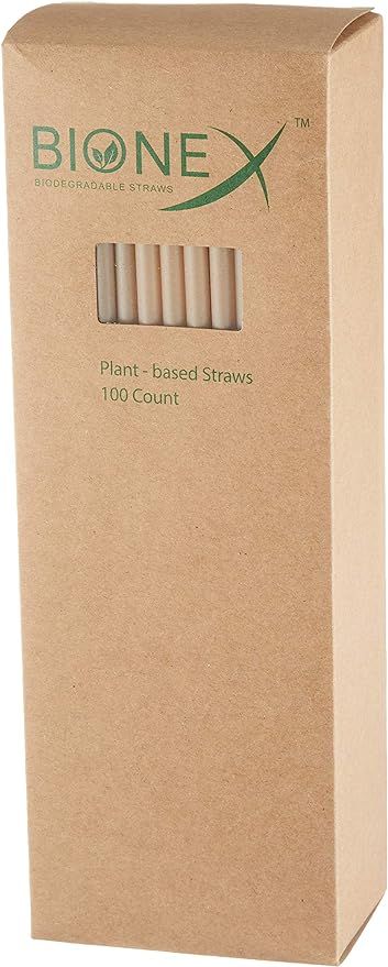 Bionex - New Biodegradable Sugarcane Straws, (8" Length straw), (100 straws/box) Alternative to P... | Amazon (US)