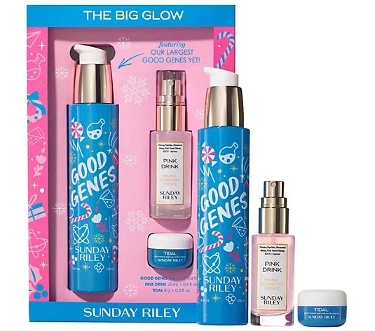Sunday Riley The Big Glow Deluxe Good Genes Kit | QVC