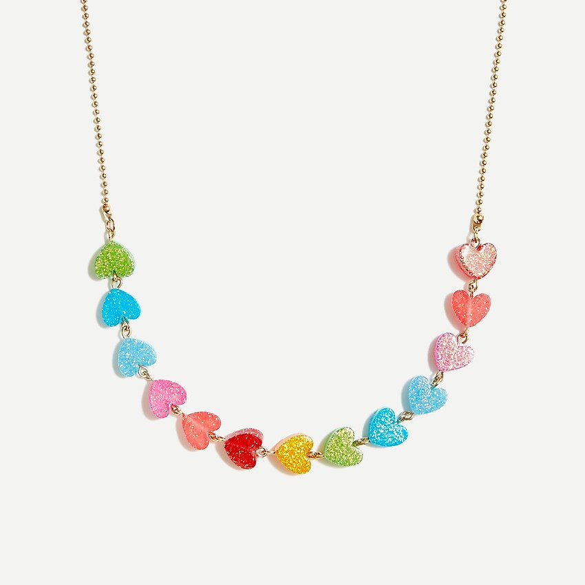 Girls' rainbow heart necklace | J.Crew Factory
