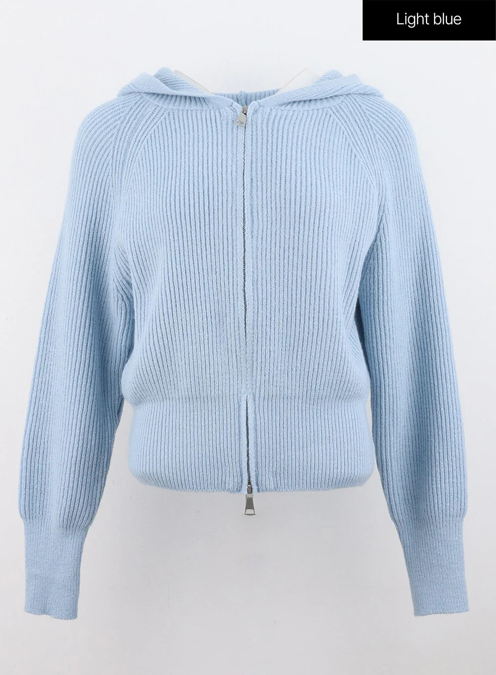 Hoodie Zip-Up Knit Sweater OS305 | Lewkin
