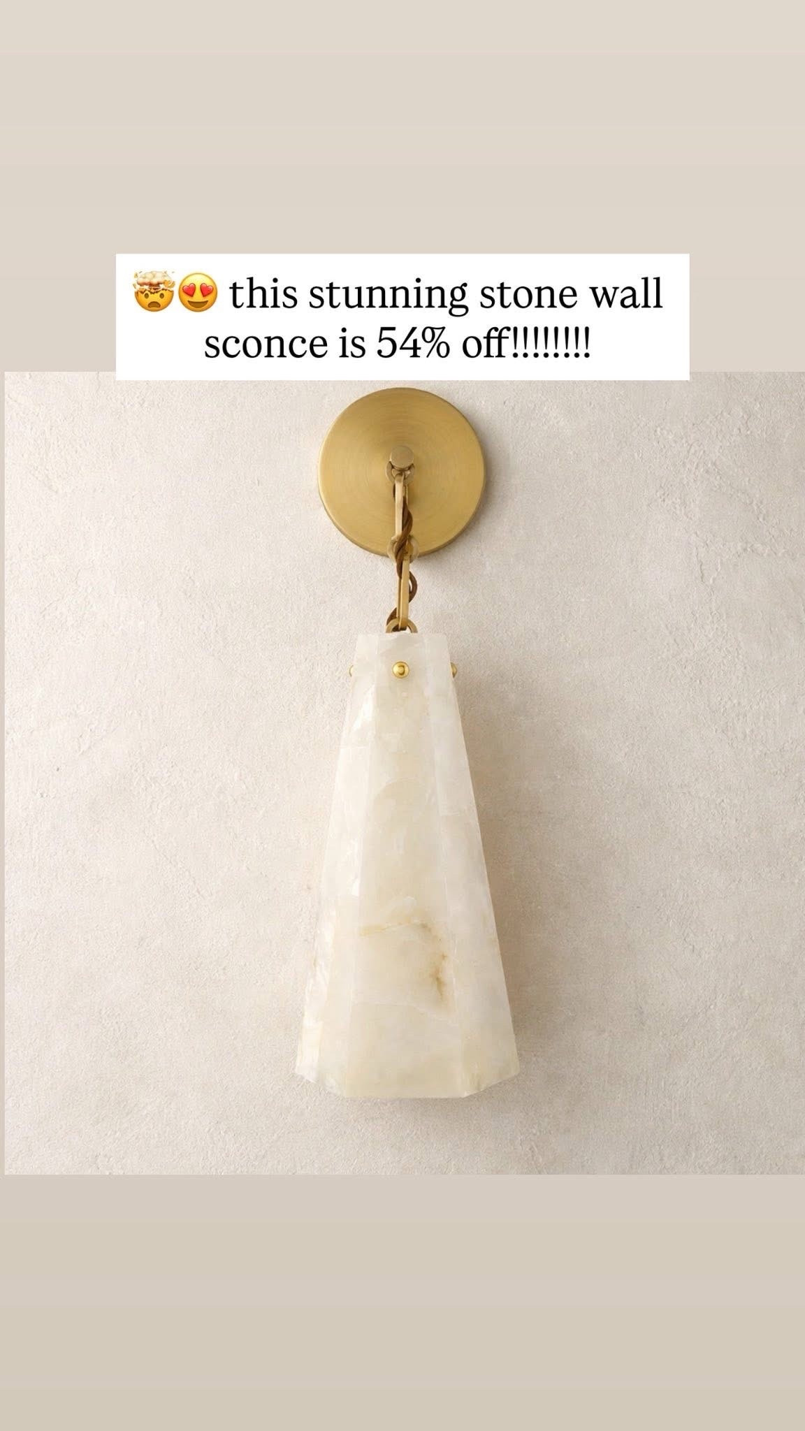 Designer stone wall sconce on major sale 😍😍