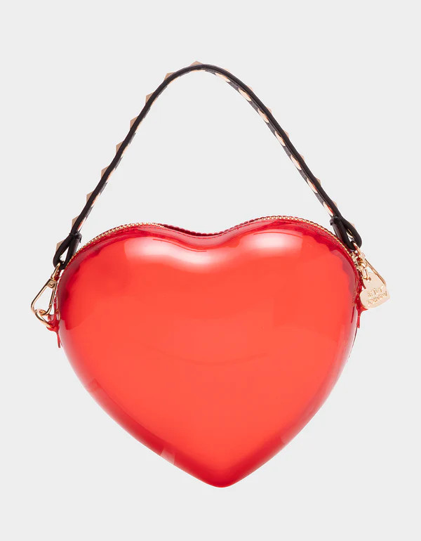 KITSCH HEART BEAT CROSSBODY RED | Betsey Johnson