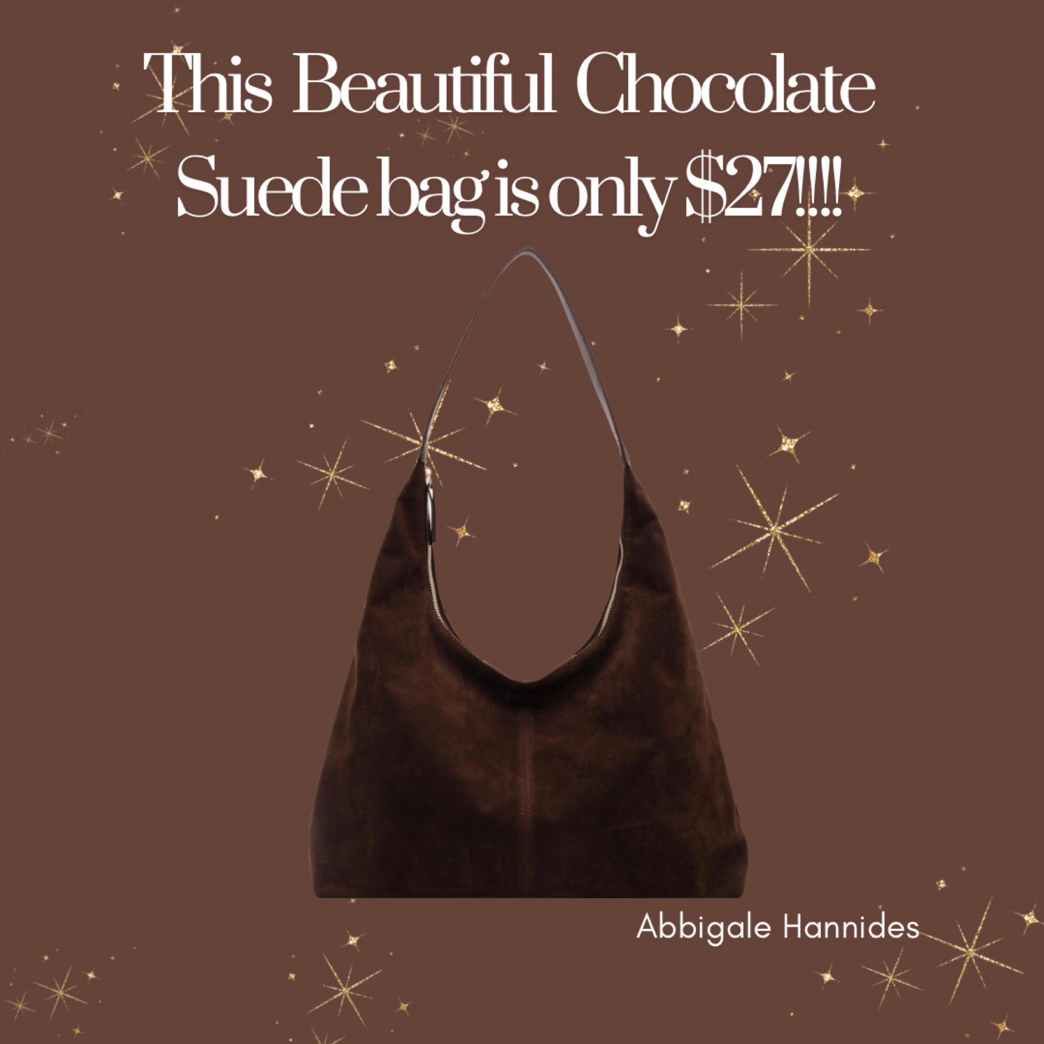 Omgggg! How beautiful is this bag??? Suede bag. Hobo bag! Suede. Chocolate brown. Accessories. Bag love. 

#LTKCyberWeek #LTKGiftGuide #LTKFindsUnder50
