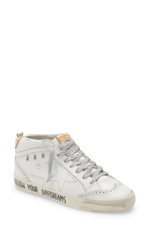 Golden Goose Mid Star Daydreams Sneaker in White/Sand at Nordstrom, Size 8Us | Nordstrom