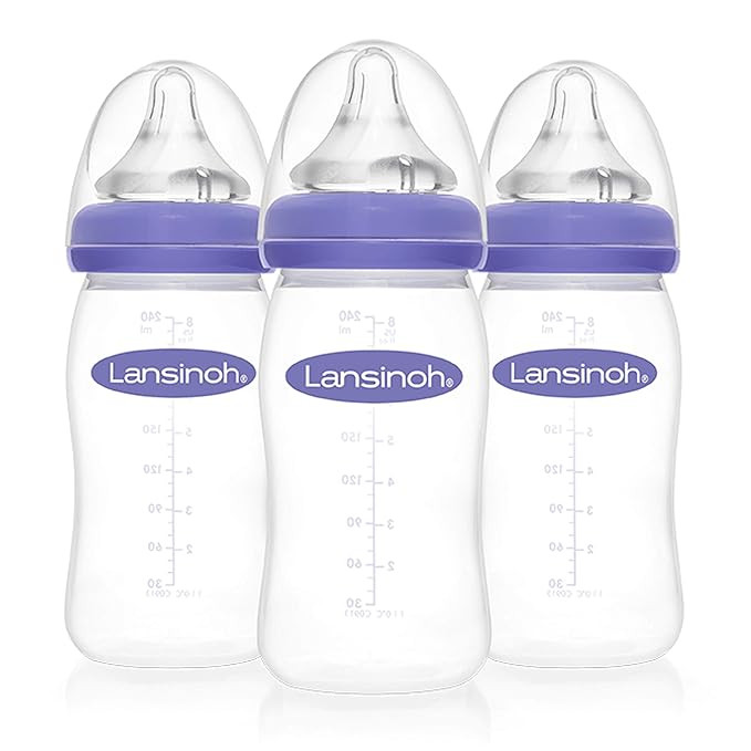 Lansinoh Baby Bottles for Breastfeeding Babies, 8 Ounces, 3 count | Amazon (US)