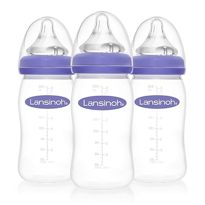 Lansinoh Baby Bottles for Breastfeeding Babies, 8 Ounces, 3 count | Amazon (US)