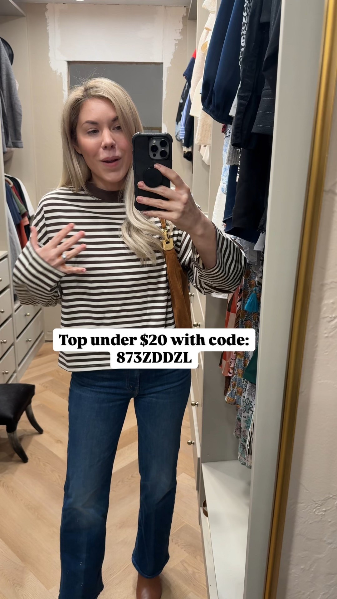 Stripe top
Mother jeans - fit TTS

#LTKdayinmylife #LTKgrwm #LTKootd