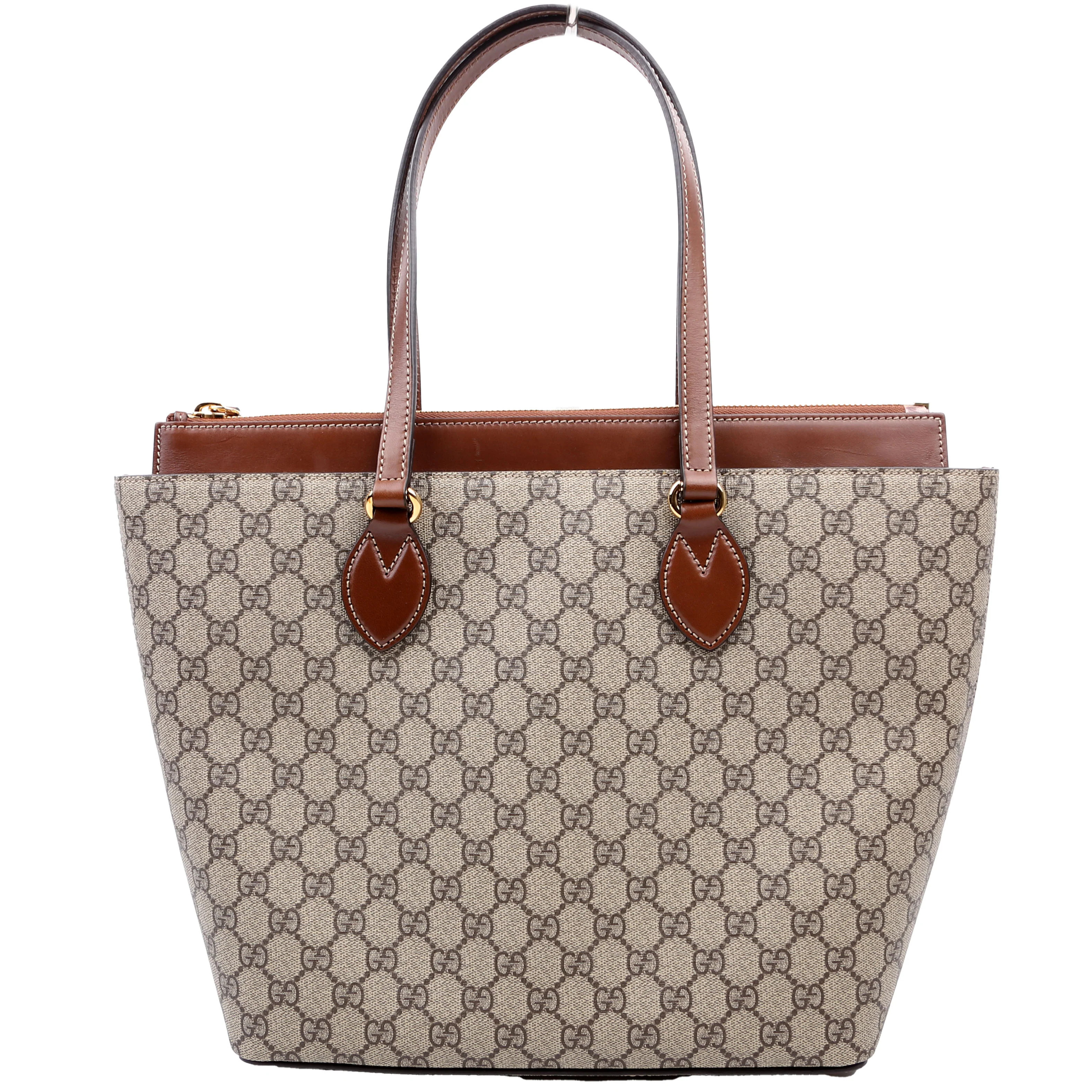 415721 GG Supreme Tote Brown/Beige | Keeks Designer Handbags
