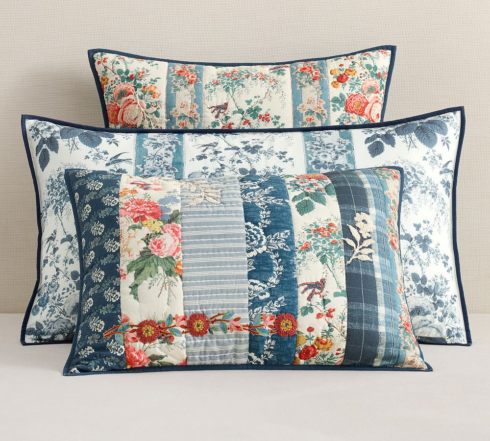 Bridgette Vintage Floral Reversible Quilted Sham | Pottery Barn (US)