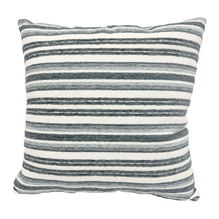Mainstays 18" x 18" Woven Stripe Decorative Throw Pillow, Grey | Walmart (US)