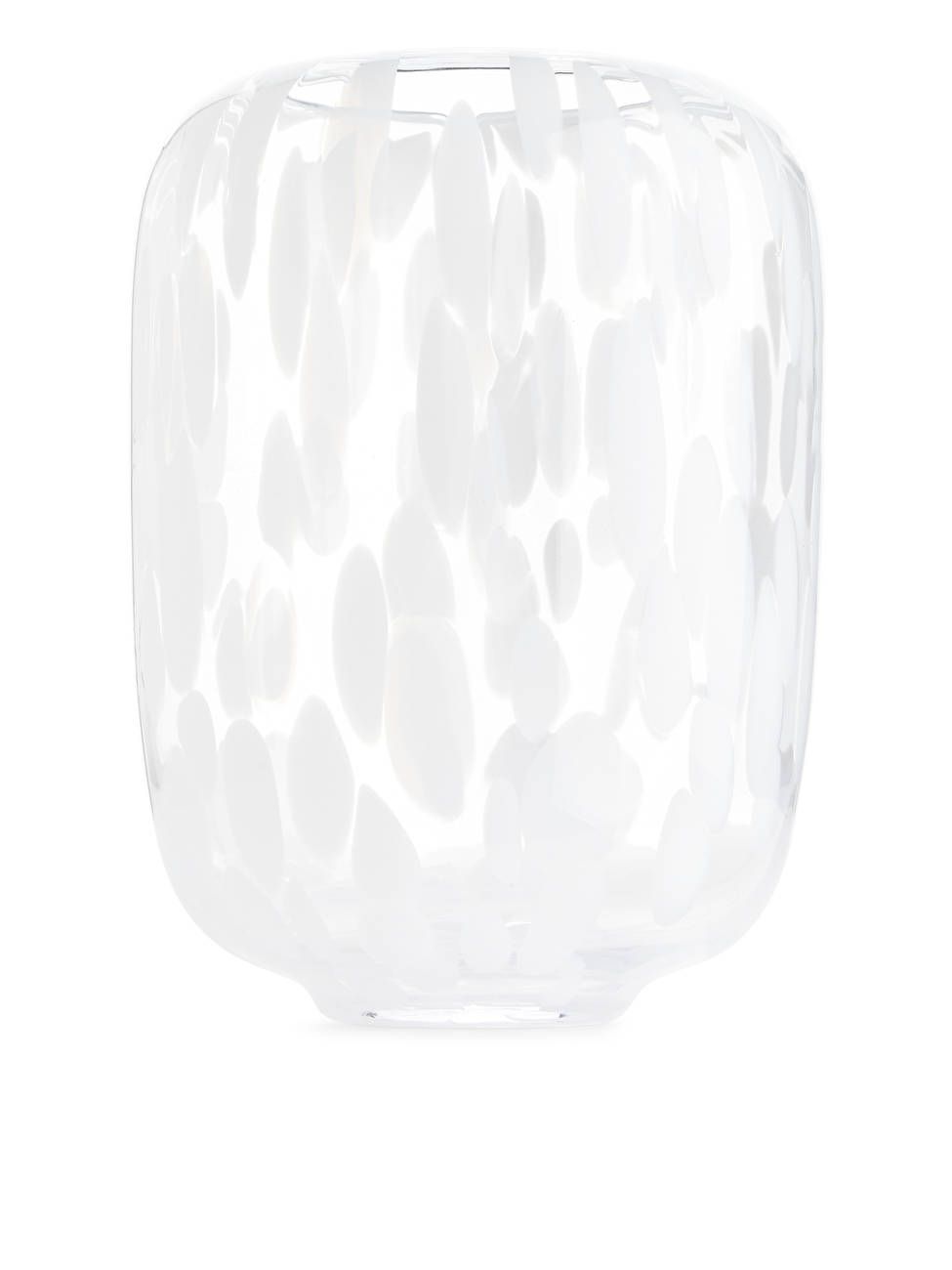 Confetti Vase 26 cm - Clear Glass/White - ARKET GB | ARKET