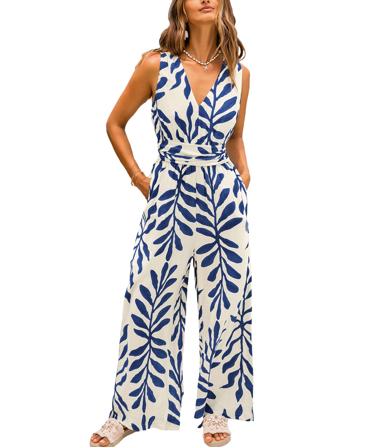 Cupshe Women's Yachting Tropical Jumpsuit - White | Macy's