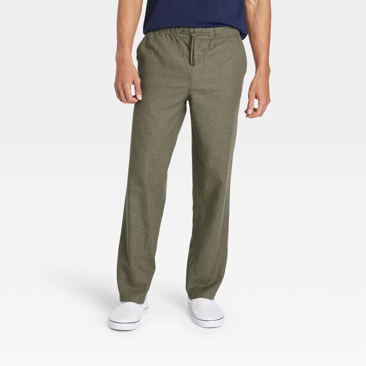 Men's Regular Fit Linen Straight Trousers - Goodfellow & Co™ | Target