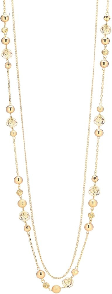 FULU AUTUMN Boho Gold Long Necklaces for Women Natural Stone Beaded Layered Long Necklace Mothers... | Amazon (US)