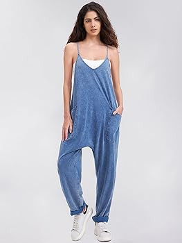 EXLURA Womens Casual Summer Jumpsuits 2026 Romper Bib Outfits Beach Vacation Denim Trendy Fashion... | Amazon (US)