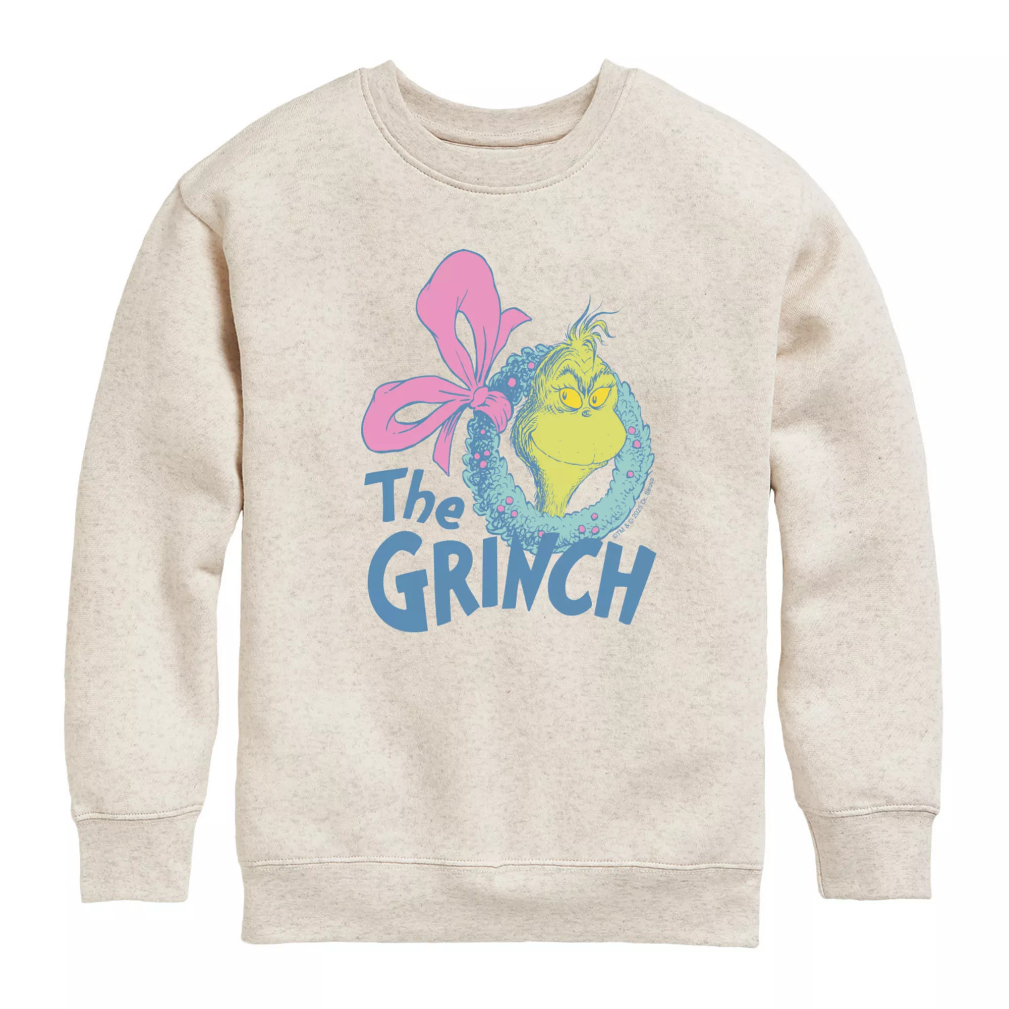 Girls Dr. Seuss The Grinch Christmas Crew Fleece Sweatshirt | Kohl's