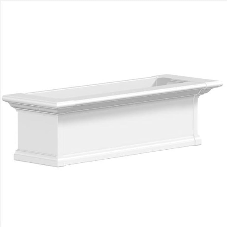 Mayne Yorkshire 3ft Weatherproof Traditional Vinyl Window Box in White | Amazon (US)