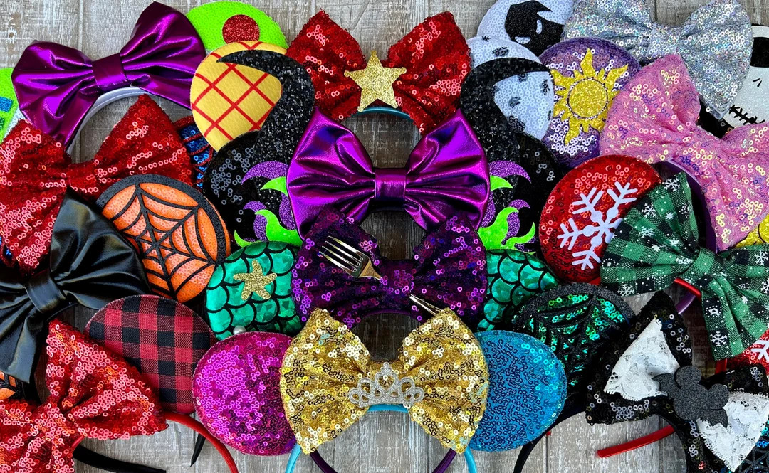 CLEARANCE FINAL SALE Mouse Ear Headbands / Christmas Mouse Ears / Halloween Mouse Ears / Princess... | Etsy (US)