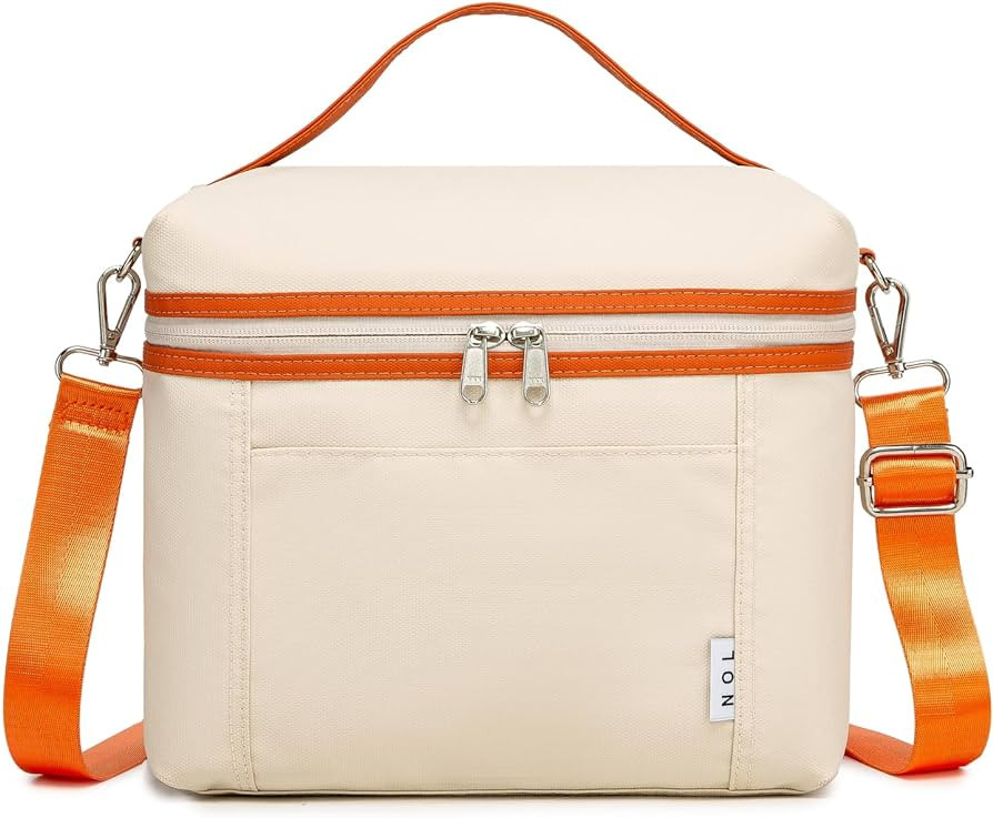 NOL Insulated Lunch Bags for Women Cooler Bag Lightweight Nylon Waterproof Lunch Box For Work (Me... | Amazon (US)